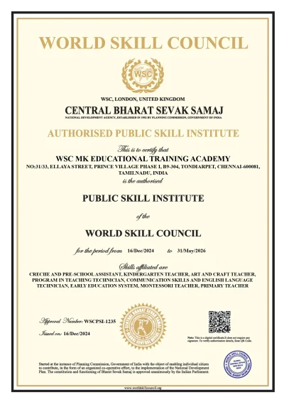 montessori training, world skill council